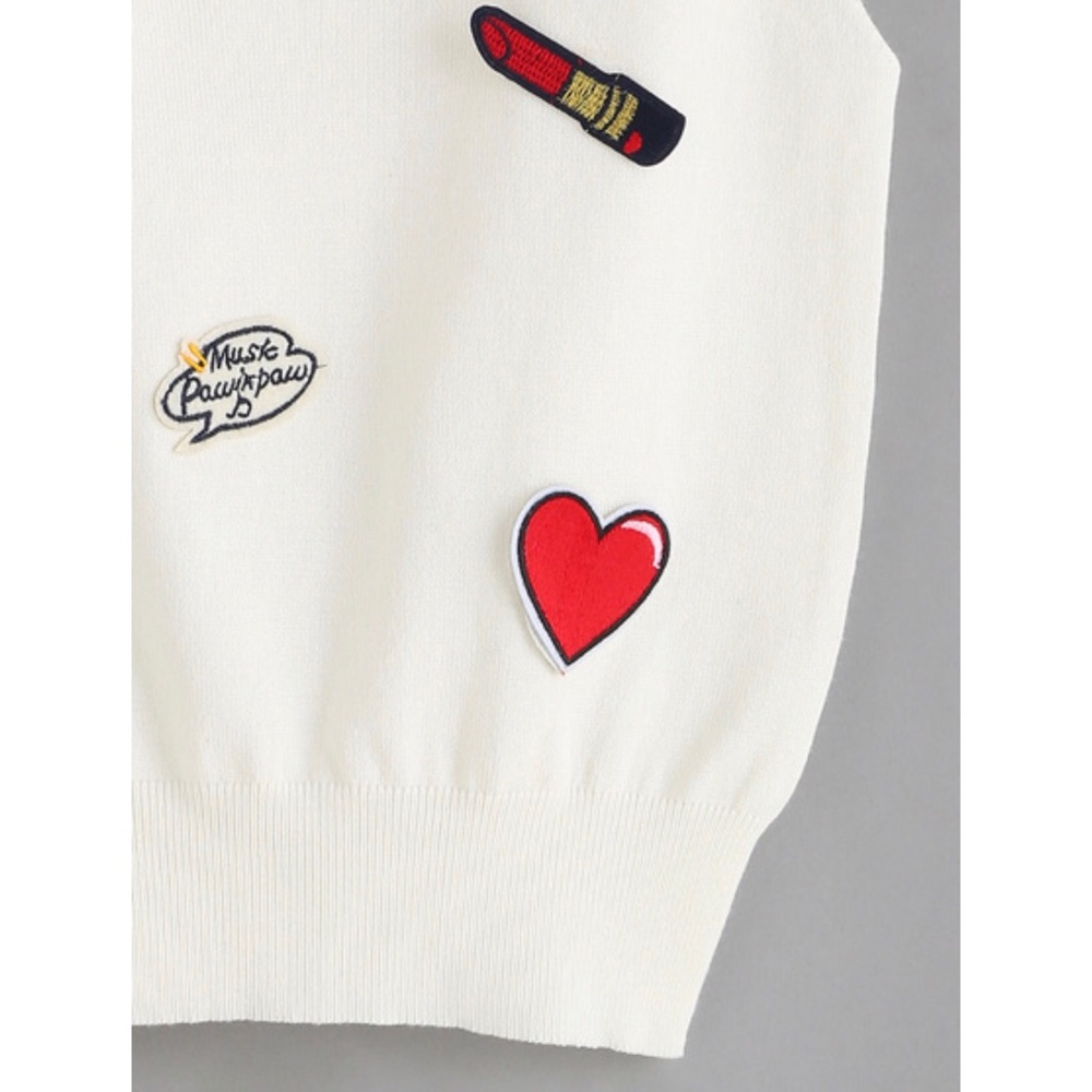 White V - neck tank top - Picture 2 of 4